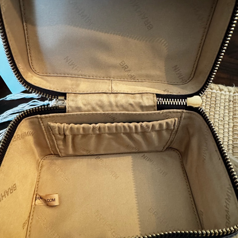 Brahmin Charmaine Blue Serenade  Croc-Embossed Leather Train Case NWT - Picture 6 of 6